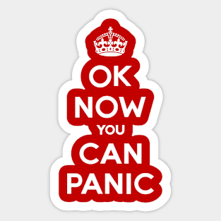 UK Panic Keep Calm British Parody Sticker